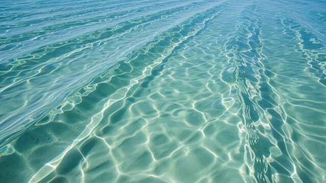 Shimmering ocean waves