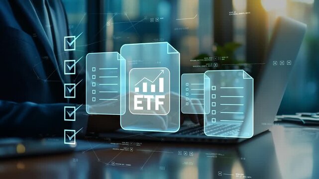 Businessman Planning Financial Independence (FIRE) with ETF Investment Strategy, Portfolio Management, Wealth Building and Long-Term Passive Income Planning