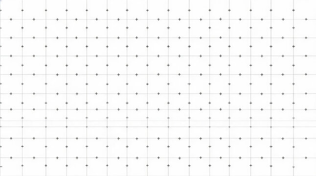A symmetrical grid pattern with dots and intersecting lines on a plain white background, forming a regular geometric structure.