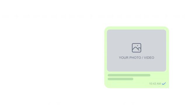 Chat bubble image placeholder animation with Alpha Channel overlay
