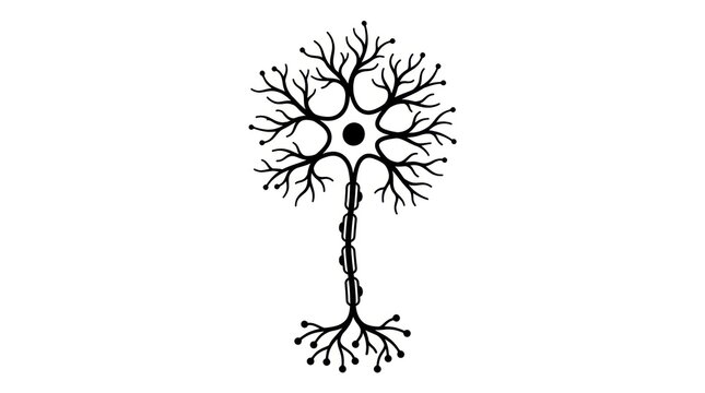 Neuron Cell Structure Illustration Biology.
