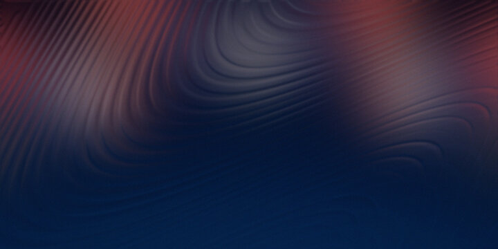 Dark blue and red abstract background with fluid wavy curves and soft lighting effects.