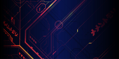 BLACK FUTURISTIC TECH BACKGROUND, MEMENTOMORI KATAKANA ANIME MECHA THEME © Kornelius