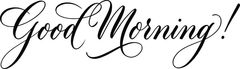 Elegant calligraphy 'good morning ' text for greeting cards and social media © Md. Al Amin Jony