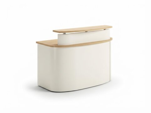 Photorealistic Reception Counter Style Desk Unit