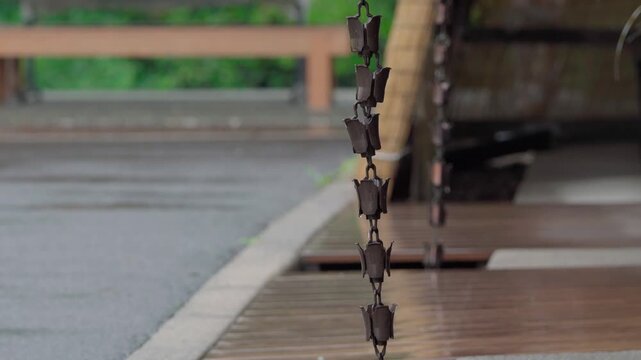 雨と雨樋