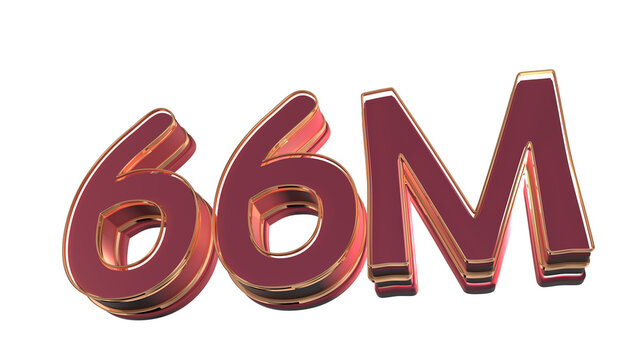 Red 3d number 66 million