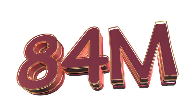 Red 3d number 84 million