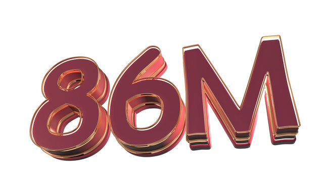 Red 3d number 86 million