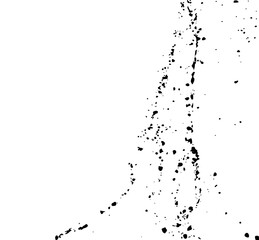 Obraz premium Abstract vector texture with minimalist black and white light grunge splatter, fine ink drops, and vertical distressed trail elements