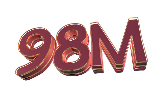 Red 3d number 98 million