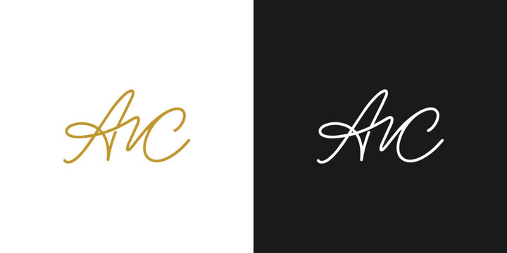 Luxury AC Signature Logo &ndash; Elegant Handwritten Monogram, Personal Branding, Boutique, Beauty Salon, Fashion, Premium Vector Design