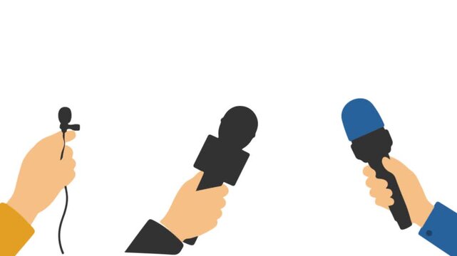 Press Conference Microphones Illustration