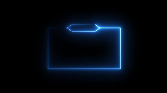 glowing neon text frame animation box frame neon frame overlay animation. Neon Light Streak Animation, Abstract Glowing Overlay Background 4K Loop.