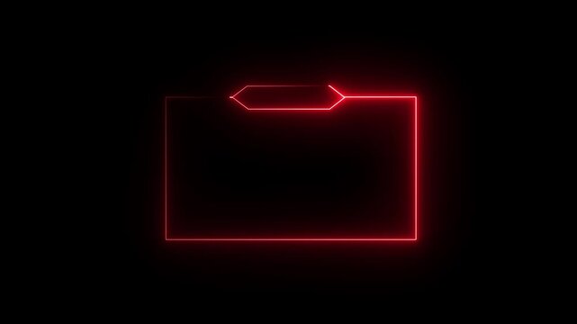 glowing neon text frame animation box frame neon frame overlay animation. Neon Light Streak Animation, Abstract Glowing Overlay Background 4K Loop.