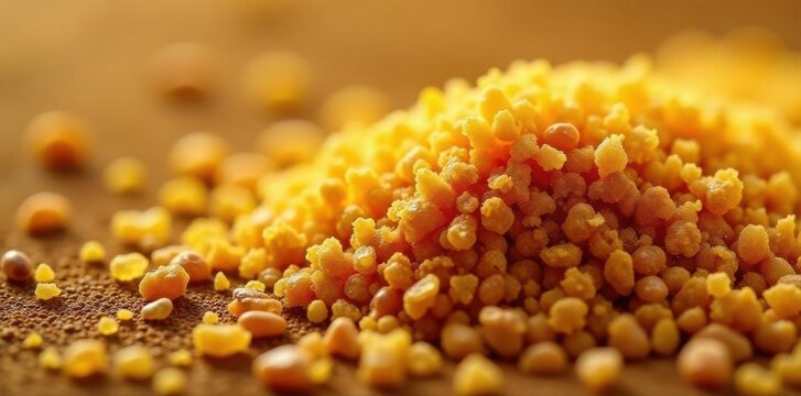 Close-up of raw whole dried foxtail millet grains, grain, nutrition