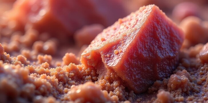 Close-up of Sahara rose mineral, intricate detail, rock, shape