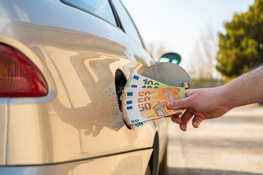 Evocative image of expensive fuels. Increase in fuel prices.