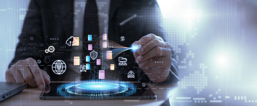 big data analysis and global network connectivity extending from core data centers.