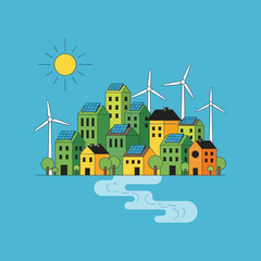 wind turbine and house © Atiq