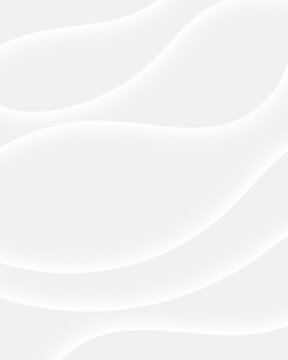White abstract background with minimalist fluid wave curves and shadows, modern clean elegant backdrop, corporate presentation and web design