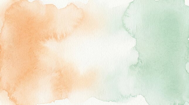 Indian independence day watercolor 15 august festive orange and mint green background