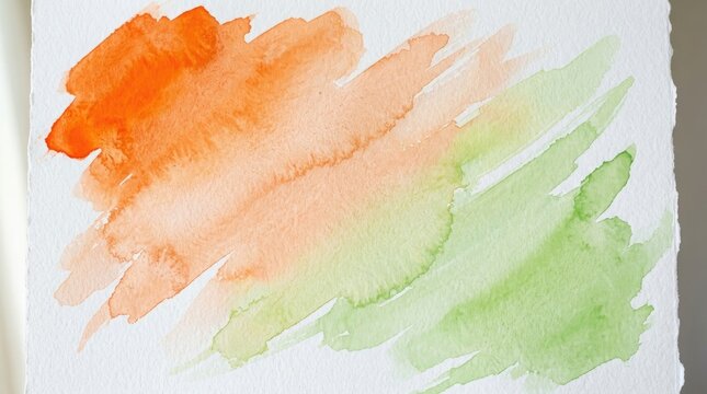 Indian independence day watercolor vibrant 15 august tricolor brushstrokes