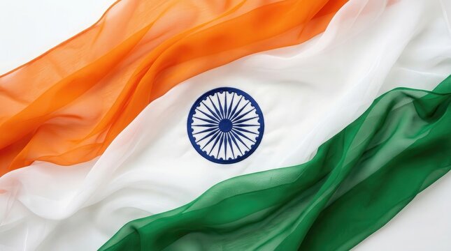 Indian independence day celebration vibrant flag waving for 15 august festivities