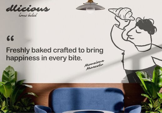 Restaurant Wall Mockup