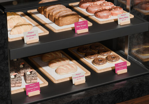 Bakery Shop Wobbler Mockup