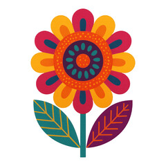Obraz premium PNG Colorful abstract floral illustration.