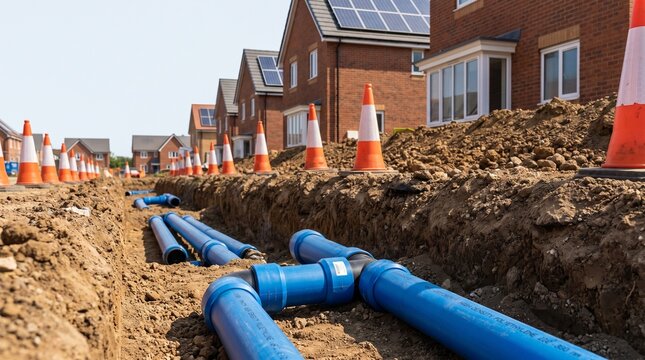HDPE Pipe Trench Construction