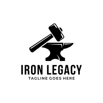 Traditional metalworking symbol conveying heritage, forging, and industrial strength.