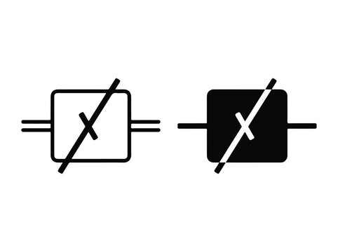 Varistor Symbol Circuit Element Two Views