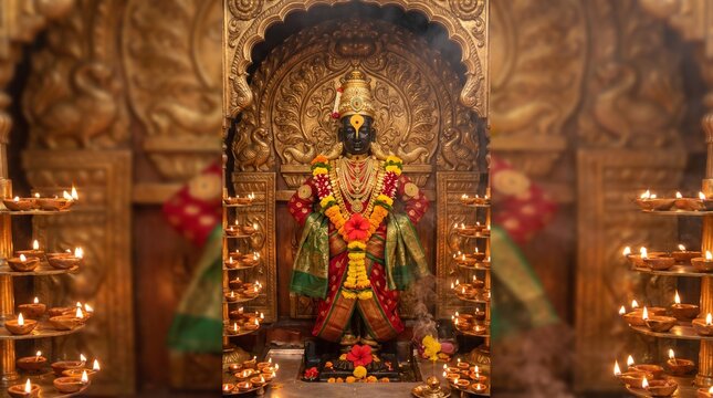 Sacred Shri Vitthal Vitthala Vithu Mauli Panduranga Vithoba Rakhumai Ashadhi Ekadashi Kartiki Ekadashi Nirjala Ekadashi Mokshada Ekadashi Devotional Artwork