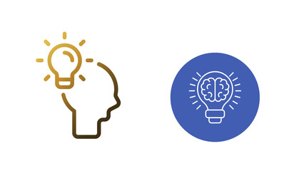 Minimal thinking icon isolated on transparent background. Modern PNG symbol for ideas, brainstorming, problem solving, UI, apps, websites and creative graphic design projects. © Yuri