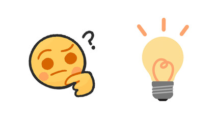Minimal thinking icon isolated on transparent background. Modern PNG symbol for ideas, brainstorming, problem solving, UI, apps, websites and creative graphic design projects. © Yuri