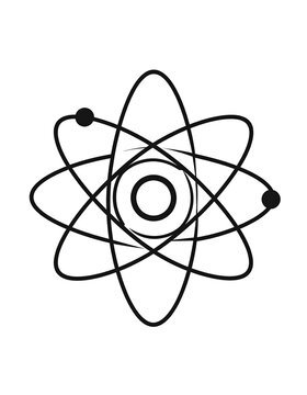 Abstract atomic structure symbol representing science and research