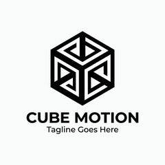 Fototapeta premium Interlocking cube design for logistics, architecture, and software development.