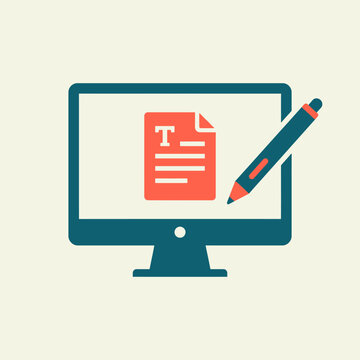 Digital word processing and editing on a modern computer screen