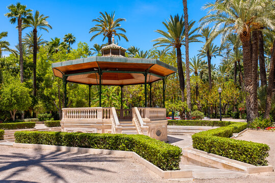 Bandstand in Palm park. Elche, Spain