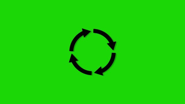 Three rotating arrow circle animation Circular Arrow Loop Animation.arrow animated circle loading icon.
