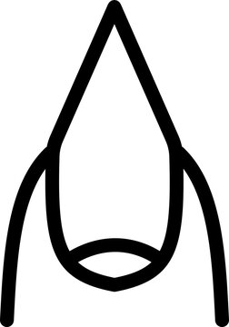 Black nail shape icon in outline and line style vector featuring square, oval, almond, coffin, stiletto, round and manicure salon designs isolated on transparent background