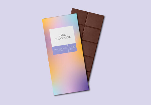 Elegant Dark Chocolate Packaging Mockup PSD