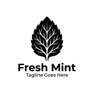 Clean botanical leaf emblem for health, wellness, and organic brands. Emphasizes natural purity for tea or skincare companies.