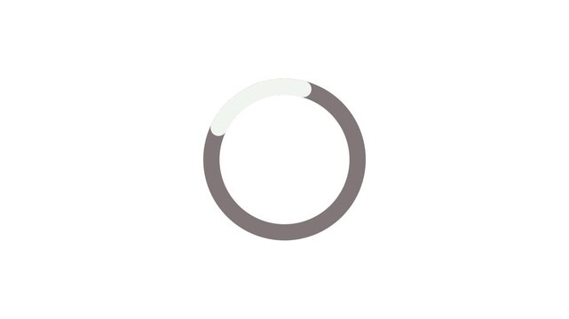 Minimalist circular loading progress bar animation for digital interface design.
