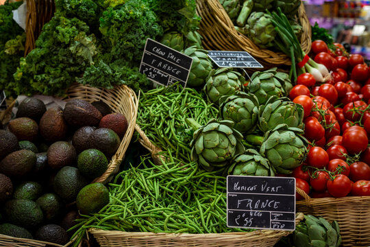 Fresh vegetables sold at market