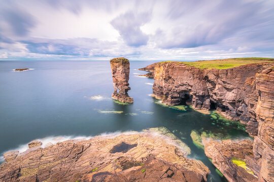 Scotland, Orkney Islands, Mainland, Yesnaby sea stacks