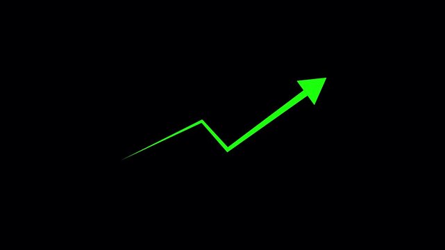 Upward Zigzag Arrow Icon Set | Growth Trend Arrow Vector