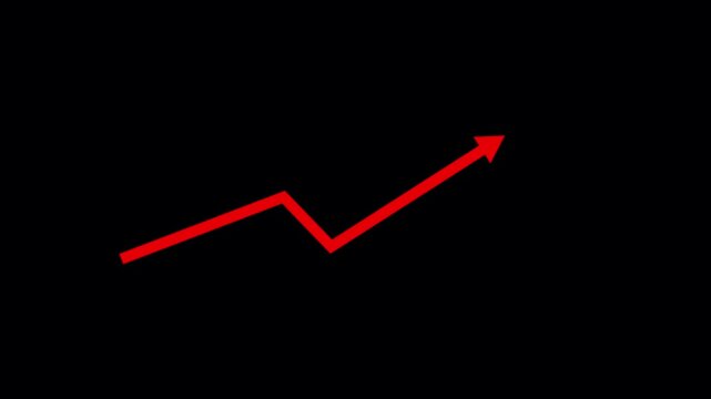 Upward Zigzag Arrow Icon Set | Growth Trend Arrow Vector